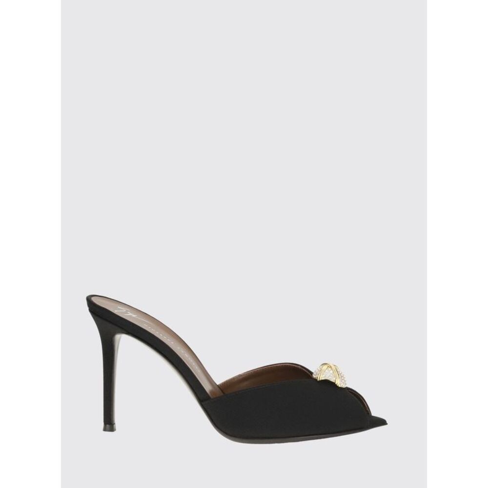 Giuseppe Zanotti Women Giuseppe Zanotti Embroidered Twill Mules With Crystals